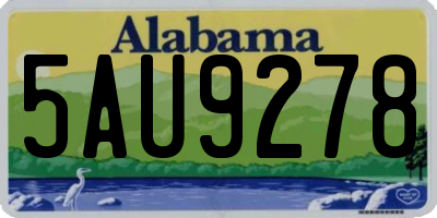 AL license plate 5AU9278