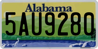 AL license plate 5AU9280