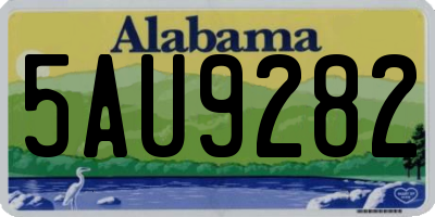 AL license plate 5AU9282