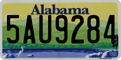 AL license plate 5AU9284