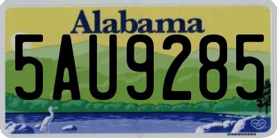 AL license plate 5AU9285