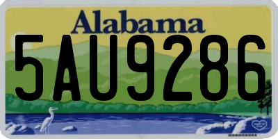 AL license plate 5AU9286
