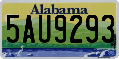 AL license plate 5AU9293