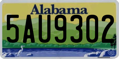 AL license plate 5AU9302