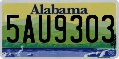 AL license plate 5AU9303