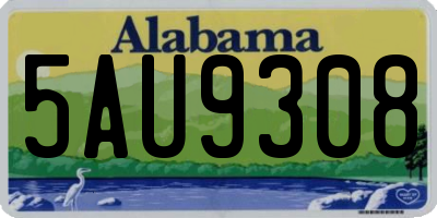 AL license plate 5AU9308