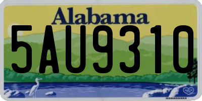 AL license plate 5AU9310