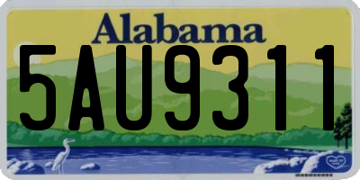 AL license plate 5AU9311