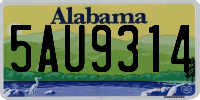 AL license plate 5AU9314