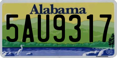 AL license plate 5AU9317
