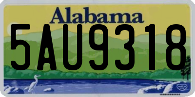 AL license plate 5AU9318