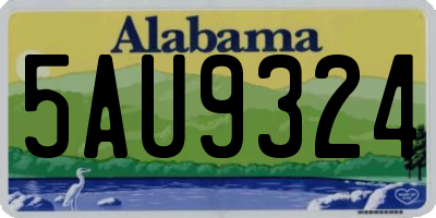 AL license plate 5AU9324