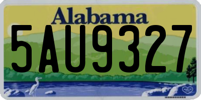 AL license plate 5AU9327