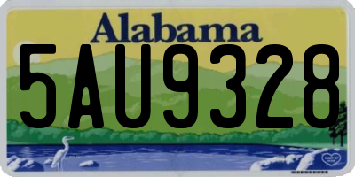 AL license plate 5AU9328