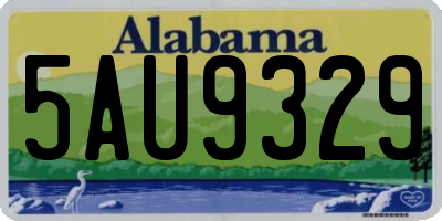AL license plate 5AU9329