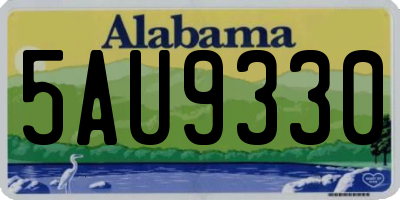 AL license plate 5AU9330