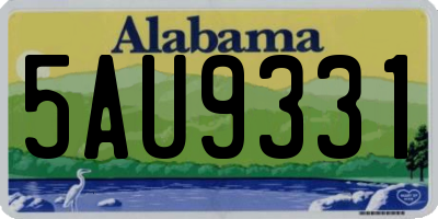 AL license plate 5AU9331