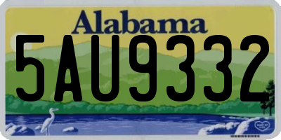 AL license plate 5AU9332