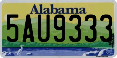 AL license plate 5AU9333