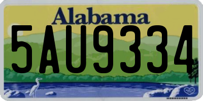 AL license plate 5AU9334