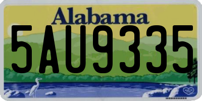 AL license plate 5AU9335