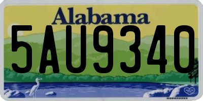 AL license plate 5AU9340