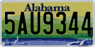 AL license plate 5AU9344