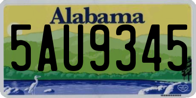 AL license plate 5AU9345