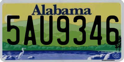 AL license plate 5AU9346