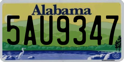 AL license plate 5AU9347