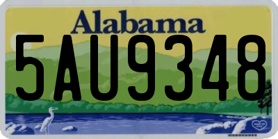 AL license plate 5AU9348