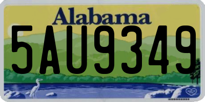 AL license plate 5AU9349