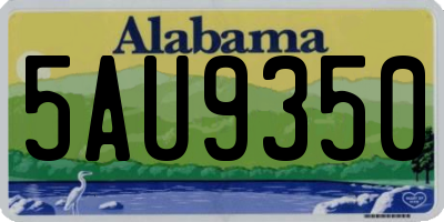 AL license plate 5AU9350