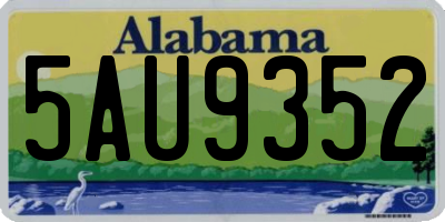 AL license plate 5AU9352