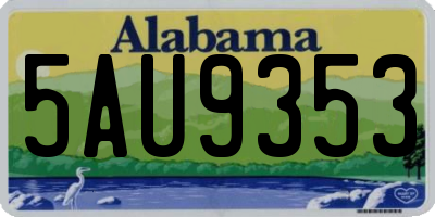 AL license plate 5AU9353