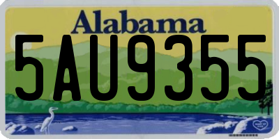 AL license plate 5AU9355