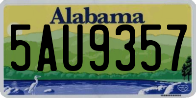 AL license plate 5AU9357
