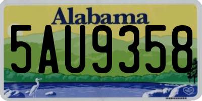 AL license plate 5AU9358