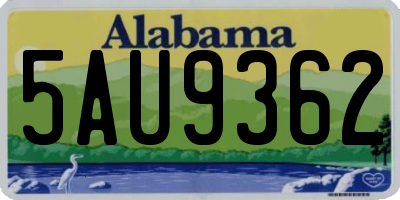AL license plate 5AU9362