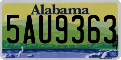 AL license plate 5AU9363