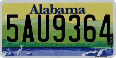 AL license plate 5AU9364