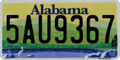 AL license plate 5AU9367