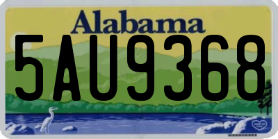 AL license plate 5AU9368