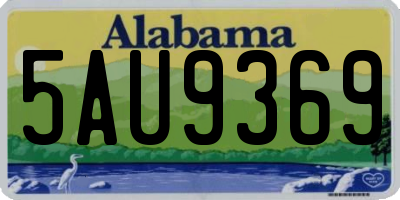 AL license plate 5AU9369