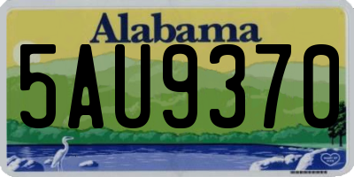 AL license plate 5AU9370