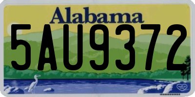 AL license plate 5AU9372