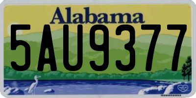 AL license plate 5AU9377