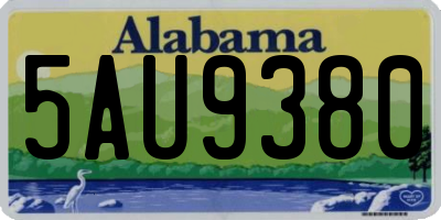 AL license plate 5AU9380