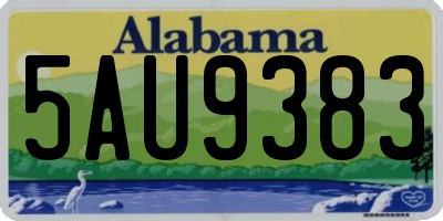 AL license plate 5AU9383