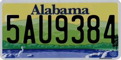 AL license plate 5AU9384